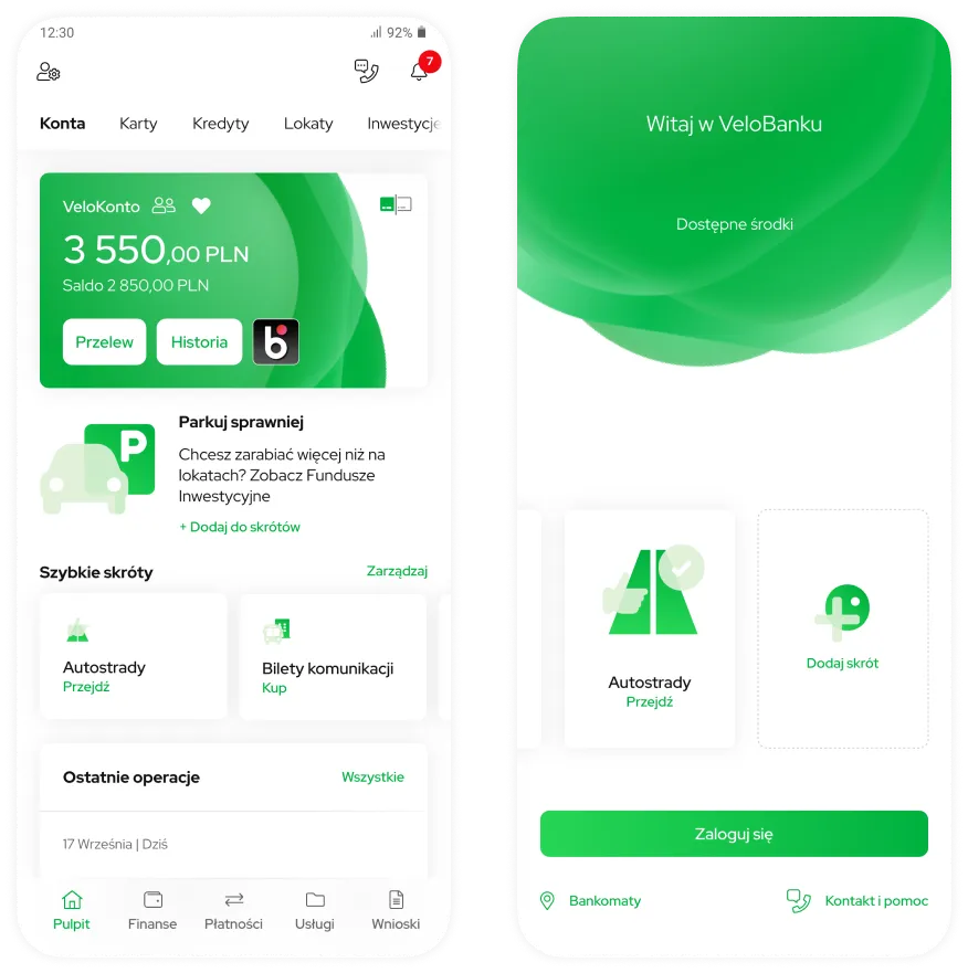 Dashboard entry — banner for discovery and quick shortcut to highway payments